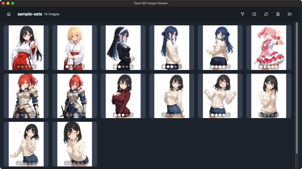 Tauri SD Image Viewerのスクリーンショット