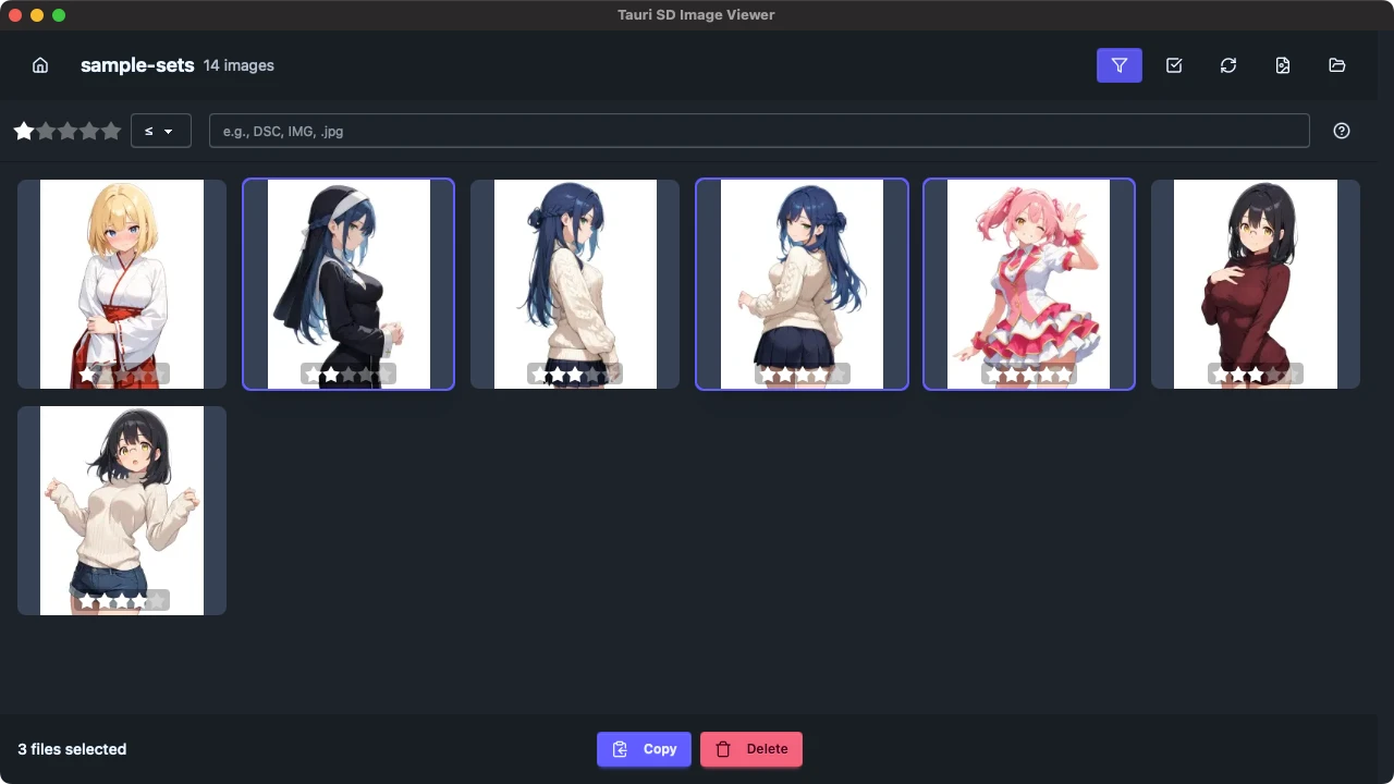 Tauri SD Image Viewerのスクリーンショット